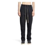 Sort Fleece Sweatpants med Præget Logo