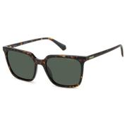 Stylish Sunglasses in Dark Havana/Green