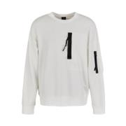 Hvid Sweatshirt Fransk Terry Crew Neck