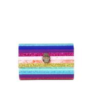 Multifarvet Glitter Ørn Hoved Clutch Taske