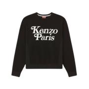 Sort Crew Neck Sweatshirt Bomuld