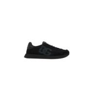 Sort Mesh & Ruskind Low-Top Sneakers