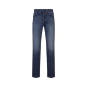 Blå Tapered Denim Jeans