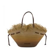 Raffia Stor Shoppingtaske med Frynser