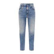 Cropped Jeans med Charme Detalje