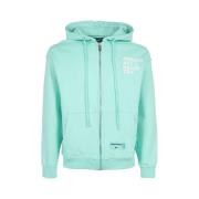 Herre Zip-Up Hoodie med Logo Print