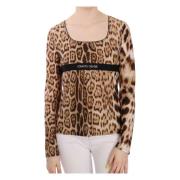 Brun Leopard Langærmet Top