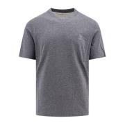 Grå Crew-neck T-shirt Made in Italy