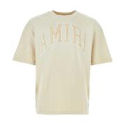 Oversize Sand Bomuld T-shirt