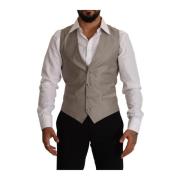 Elegant Beige Suit Vest