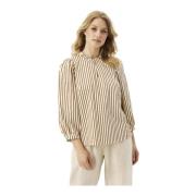 Stribet Madeline Bluse Creme