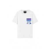 Blomstret rund hals T-shirt