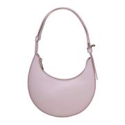 Rosa Læder Mini Hobo Skuldertaske