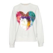 Hjerte Paillet Sweatshirt