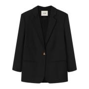 Ecovero Viskose Blend Blazer med Høj Slids