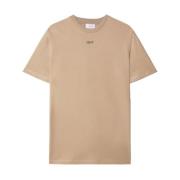 Beige Broderet Logo T-shirt