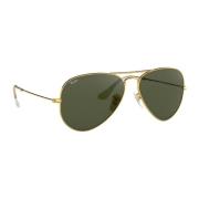 Aviator Solbriller Metal Krystal Stil