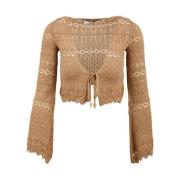 Beige Blonde Cardigan Sweater