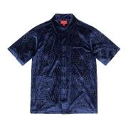 Spider Web Velvet Shirt Navy