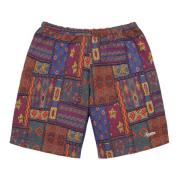 Farverig Patchwork Strik Shorts Begrænset Oplag