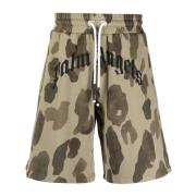 Camouflage Militær Mønster Shorts Brun