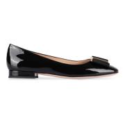 Patent Læder Ballet Flats med Bue