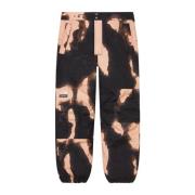 Bleached Denim Print Mountain Pant