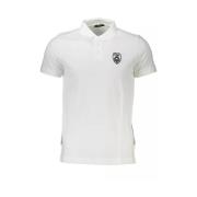 Elegant hvid broderet poloshirt