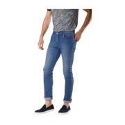 Slim Fit Stretch Denim Bukser Blå