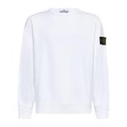 Hvid Bomuld Crew Neck Sweatshirt