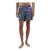 Grafisk Print Badeshorts