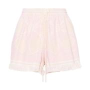 Lyserød Blomstret Towelling Shorts