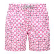 Geometrisk Maling Print Badeshorts