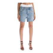 Denim Shorts med Boxer Indsæt