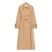 Brun Trenchcoat Dobbelt-Brystet