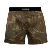 Satin boxershorts med logo