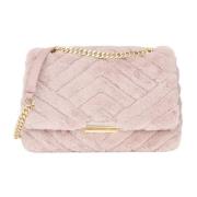 Quiltet Zigzag Skuldertaske Pink