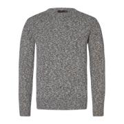 Blå Micro Rundhals Sweater