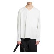 V-Neck Top med Brystlomme