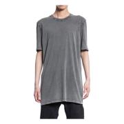 Acid Grey T-Shirt med Rund Hals