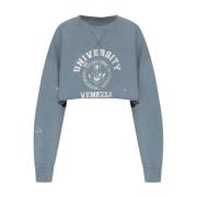 Universitetsprintet Cropped Sweatshirt