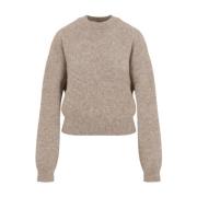 Beige Strik Pullover Sweater