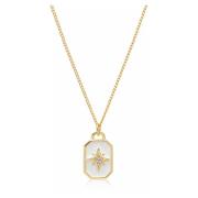 Womens Necklace with Enamel Starburst Pendant