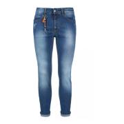 Blå Slim Fit Bomuld Jeans