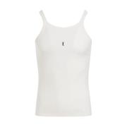 Hvid Ribbet Tank Top