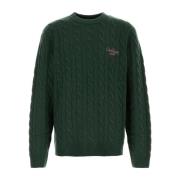 Grøn Uldblanding Signatur Sweater