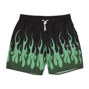 Flames Badeshorts Sort/Grøn