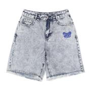 Denim Shorts Blå Rå Hem