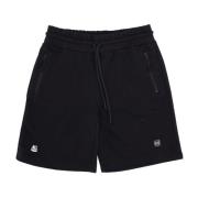 Sort Sweatpant Shorts Elastisk Talje