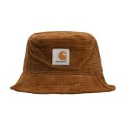 Fisker Cord Bucket Hat Dyb Brun